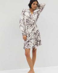 Long-Sleeve Short Robe - PALM PERFECT CHAMPAGNE | Soma Women