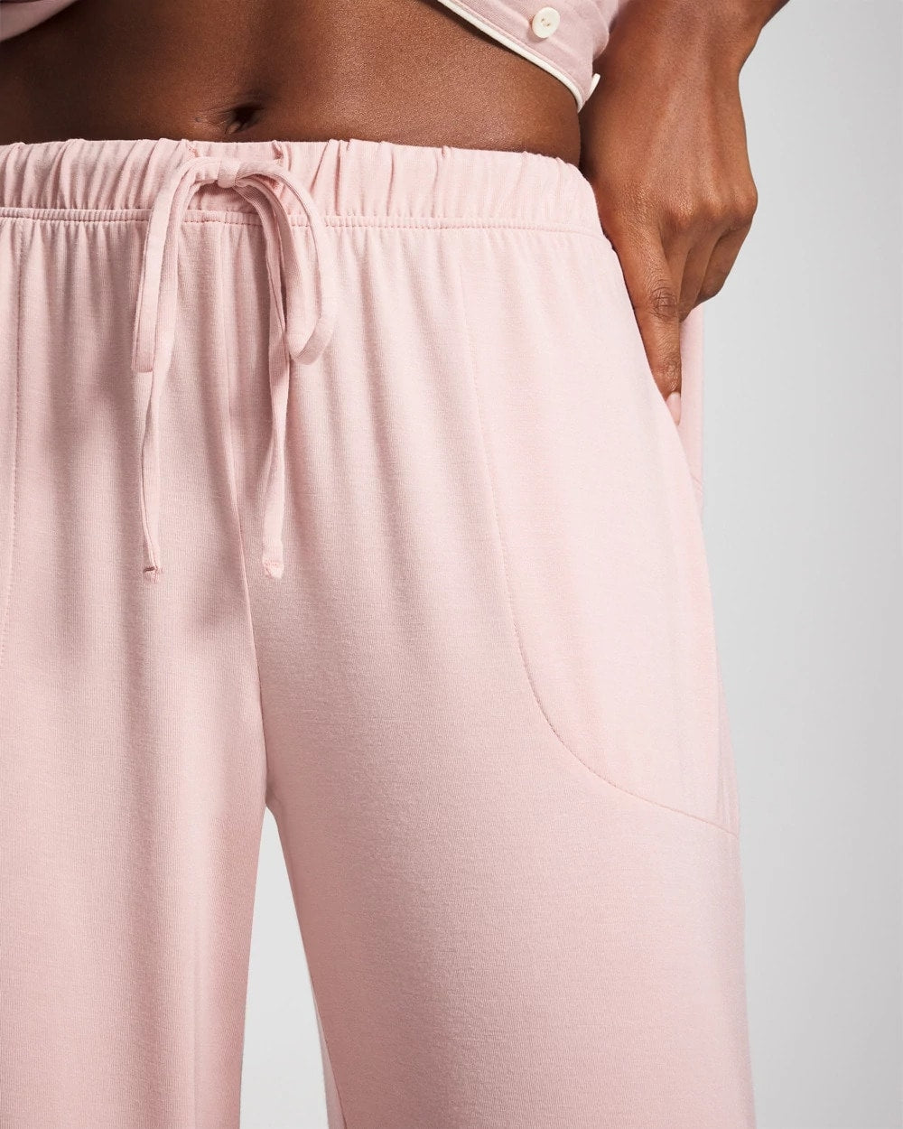 Solid Piped Pajama Pant - VINTAGE PINK | Soma Women