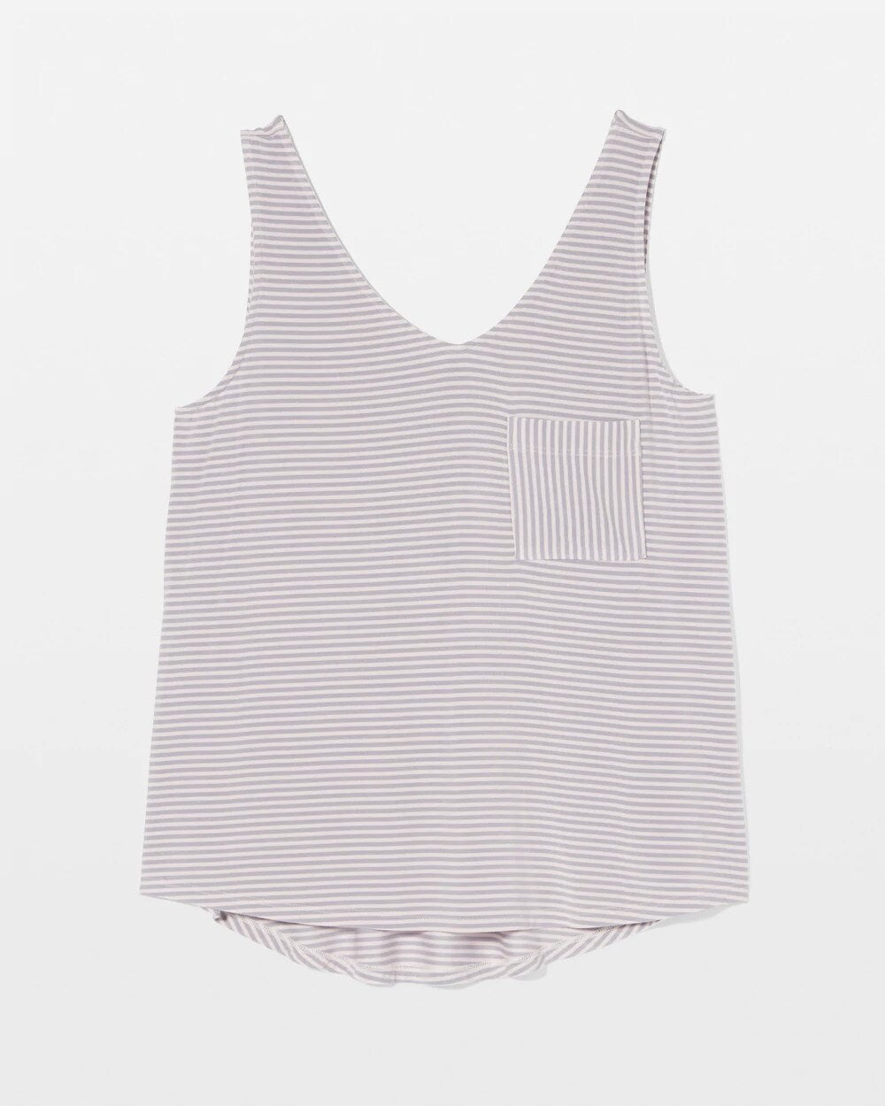 V-Neck Pajama Tank - NIGHTCAP STRIPE LILAC ASH | Soma Women