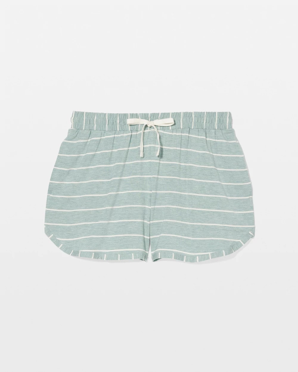 Curved Hem Pajama Shorts - MINDFUL STRIPE HTHR JADE | Soma Women