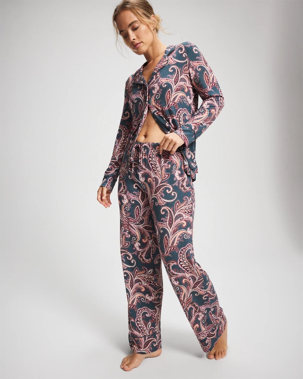 Printed Pajama Pant - IMPERIAL PAISLEY MD PET | Soma Women