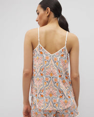 V-Neck Pajama Cami - VINE PAISLEY CHAMPAGNE M | Soma Women