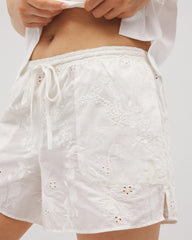 Cotton Eyelet Pajama Short - COCONUT | Soma Women