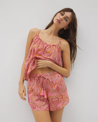 Cotton Voile Pajama Short - SHOW OFF PAISLEY P GUAVA | Soma Women