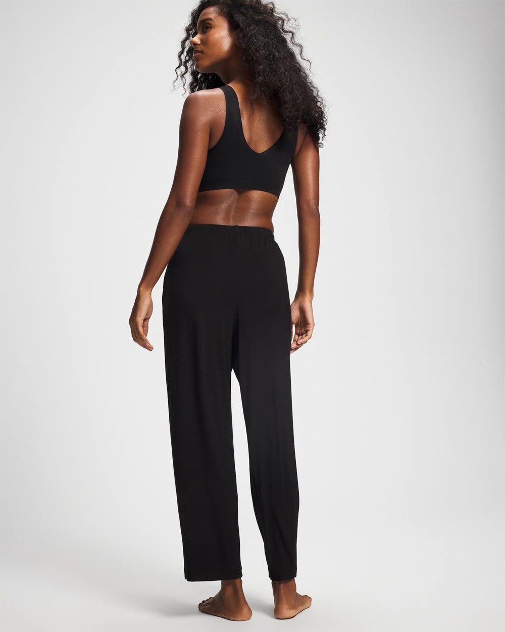 Ankle Pajama Pant - BLACK | Soma Women
