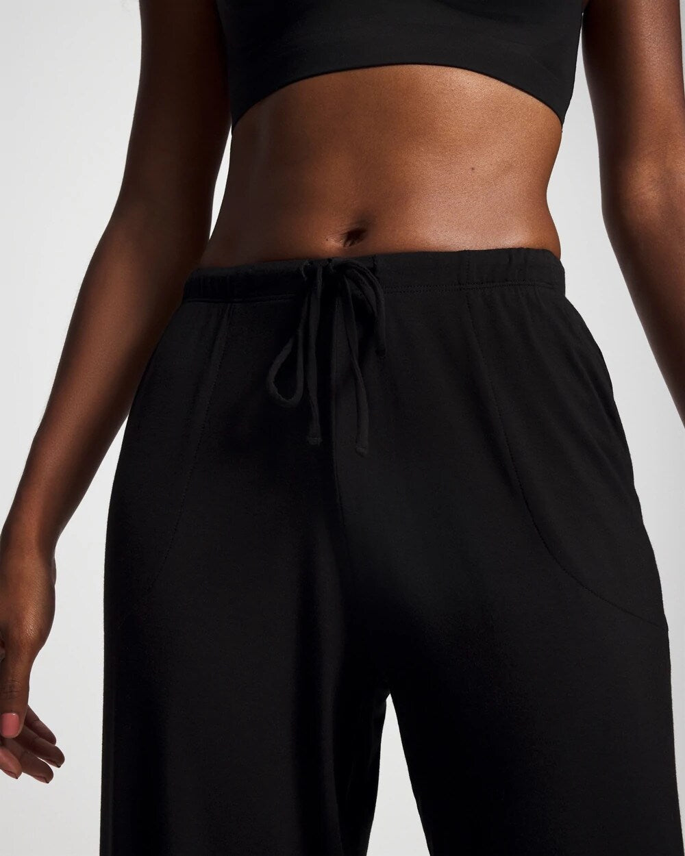 Ankle Pajama Pant - BLACK | Soma Women