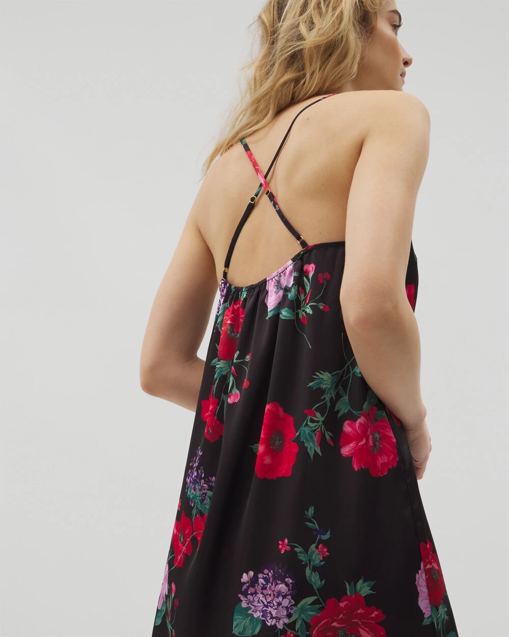 Lace Trim Chemise - RHAPSODY FLORA BLACK | Soma Women