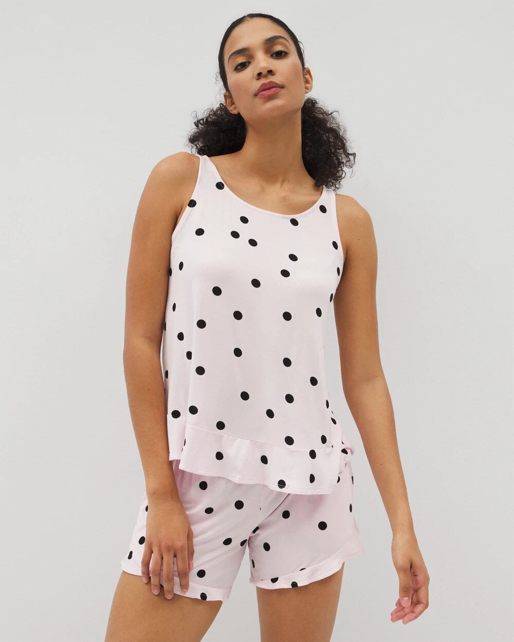 Ruffle Pajama Tank - CHEERFUL DOT B SUGAR | Soma Women