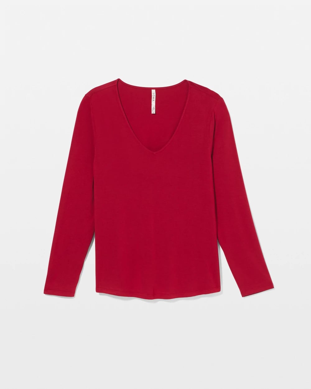 Classic Long Sleeve Pajama Top - PAINT THE TOWN RED | Soma Women