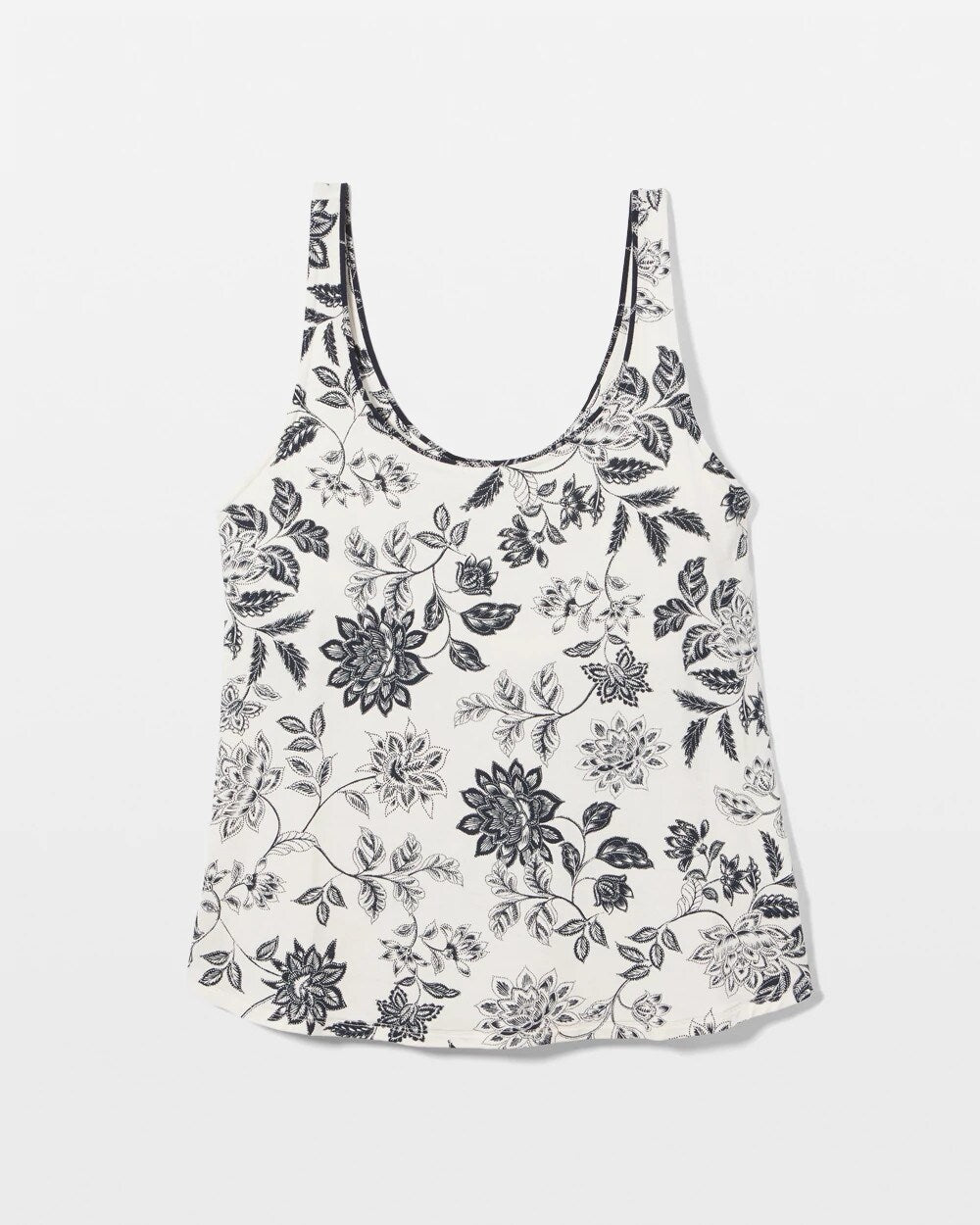 Pajama Tank With Piping - MEANDERING GARDEN CHAMP | Soma Women