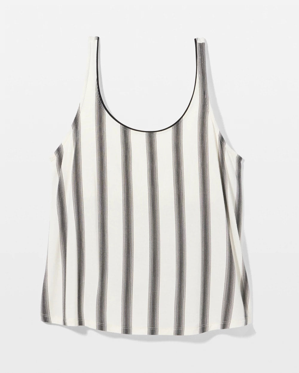 Pajama Tank With Piping - HAMPTON STRIPE BLACK | Soma Women