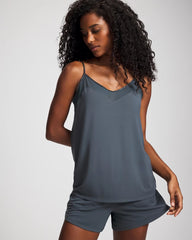Mesh Trim Pajama Cami - PETROL | Soma Women