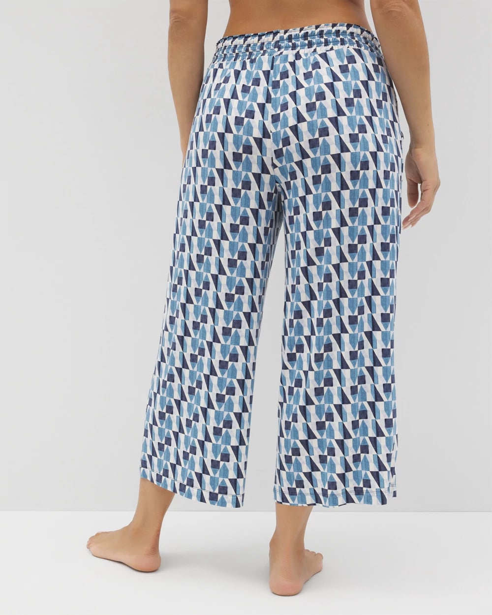 Cropped Pajama Pants - PRISM GEO MID NAVY | Soma Women