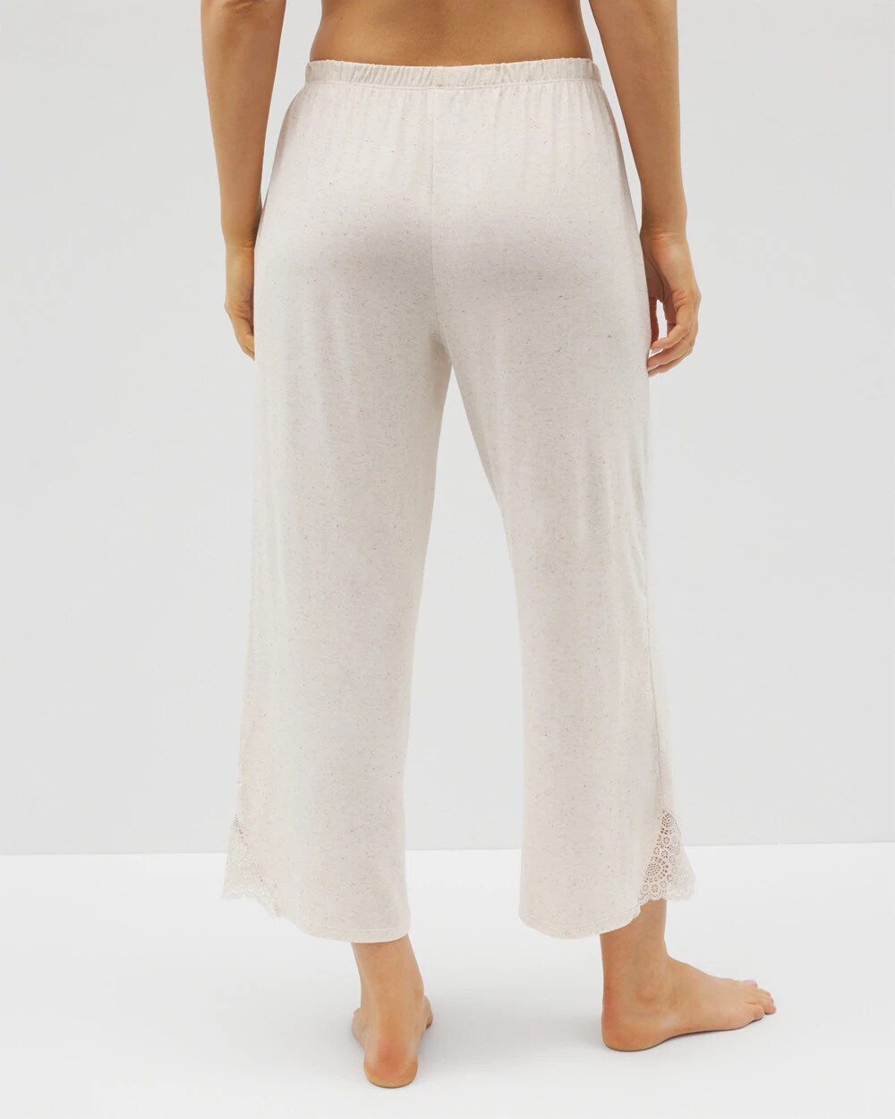 Slub Wide Leg Pajama Crop - IVORY SLUB | Soma Women