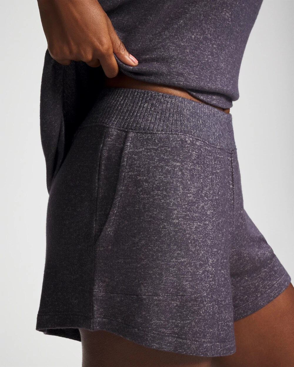 CozyLuxe Pajama Short - GRAY INK/PEARLED IVORY | Soma Women