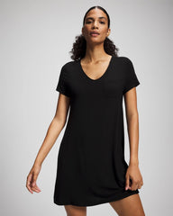 Short-Sleeve Sleepshirt - BLACK | Soma Women