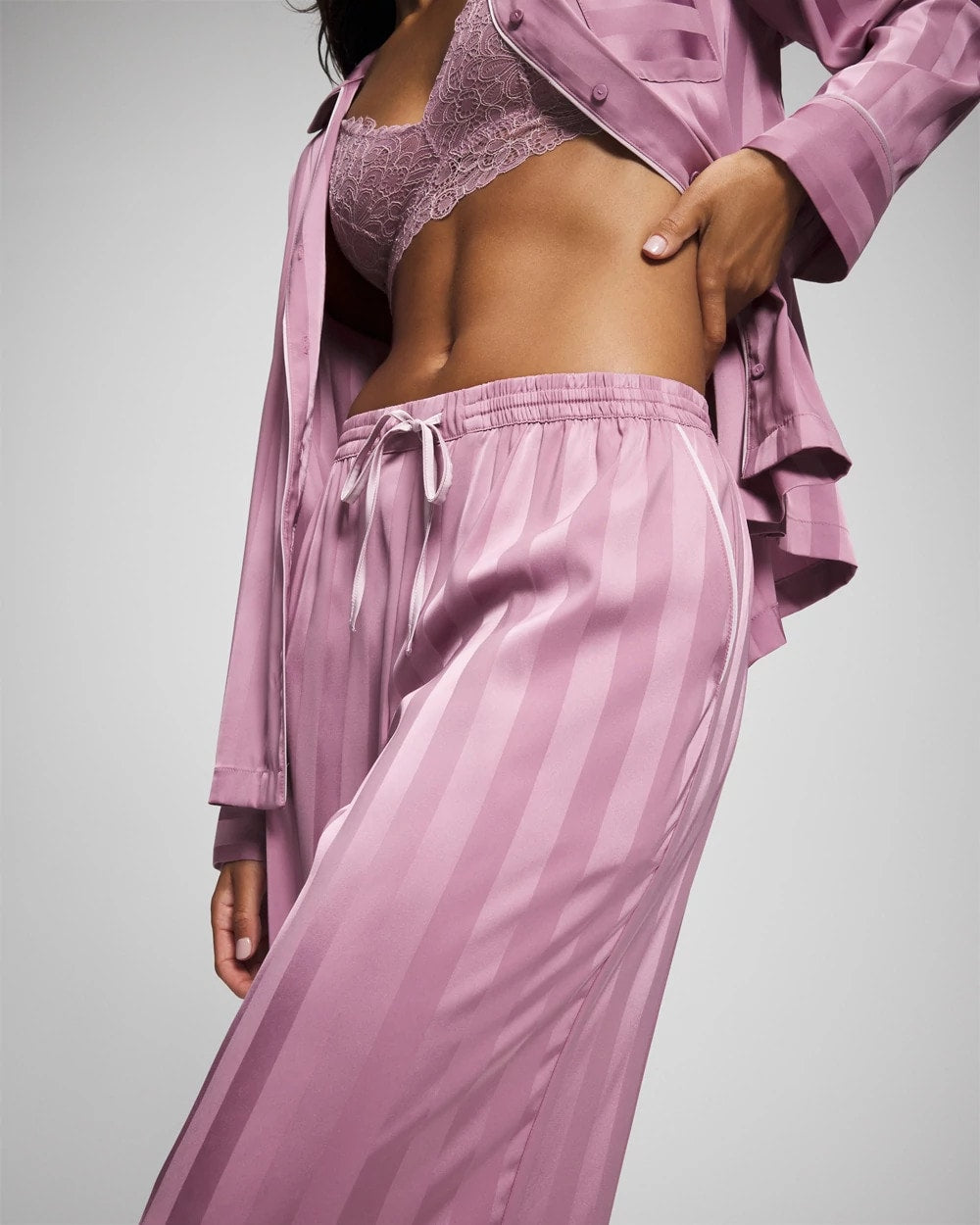 Shadow Stripe Pajama Pant - LILAC WINE | Soma Women