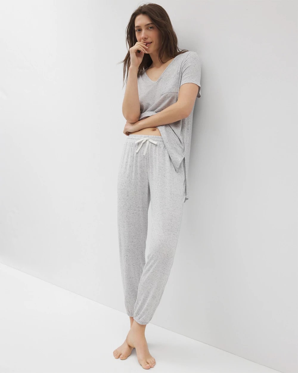 Slub Banded Ankle Pajama Pant - BLUE SLUB | Soma Women