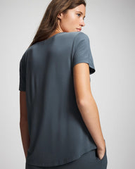 Short Sleeve Pajama Tee - PETROL | Soma Women