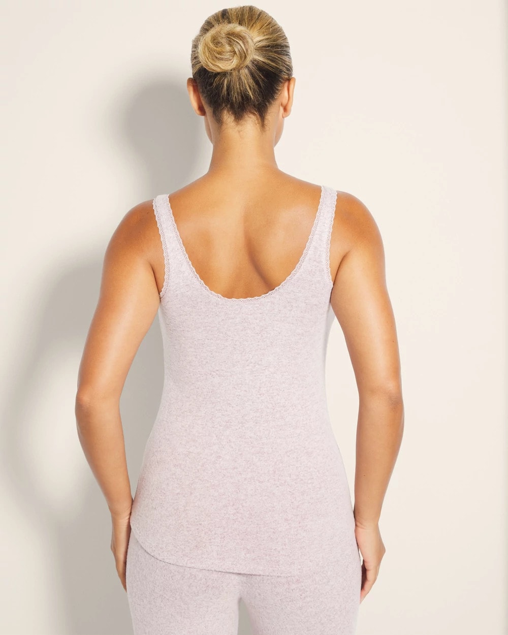 Cozyluxe Pajama Tank - PORCELAIN/ELDERBERRY CD | Soma Women