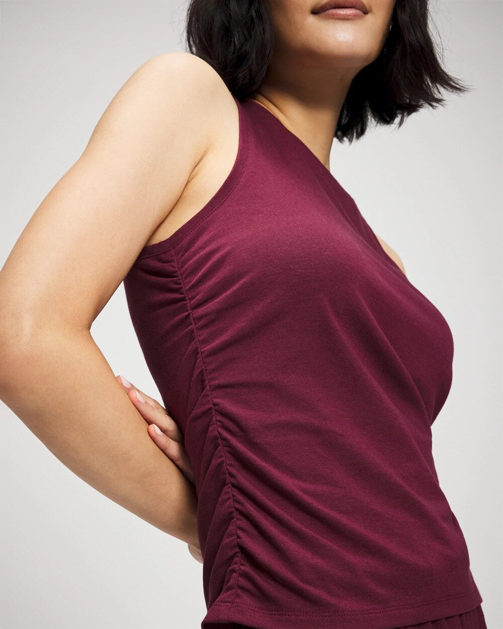 Ruched Pajama Tank - VELVET PLUM | Soma Women