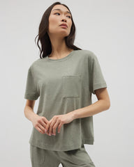 Short-Sleeve Pocket Pajama Tee - HEATHER HIGHLANDS | Soma Women