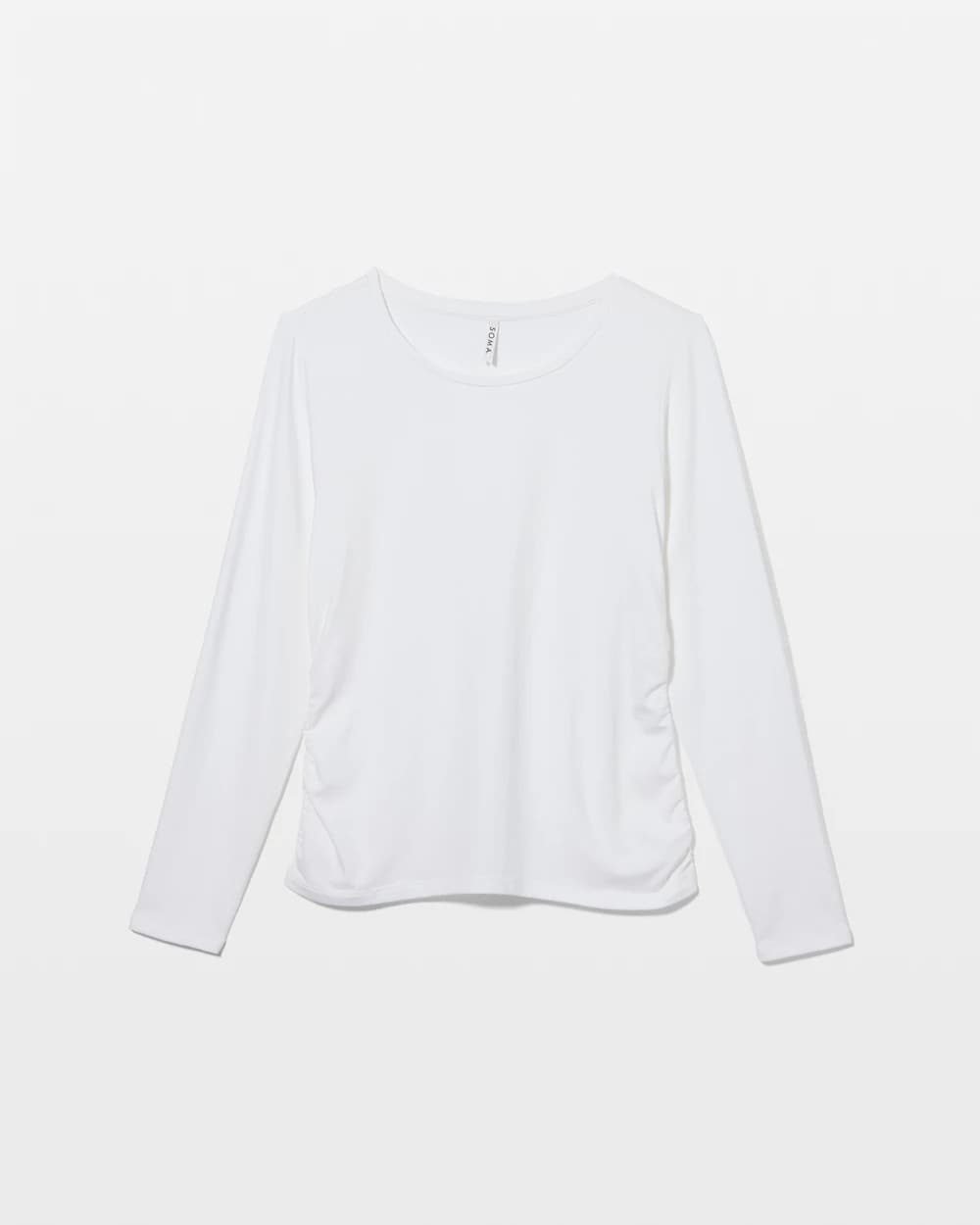 Ruched Long Sleeve Pajama Tee - OPTIC WHITE | Soma Women