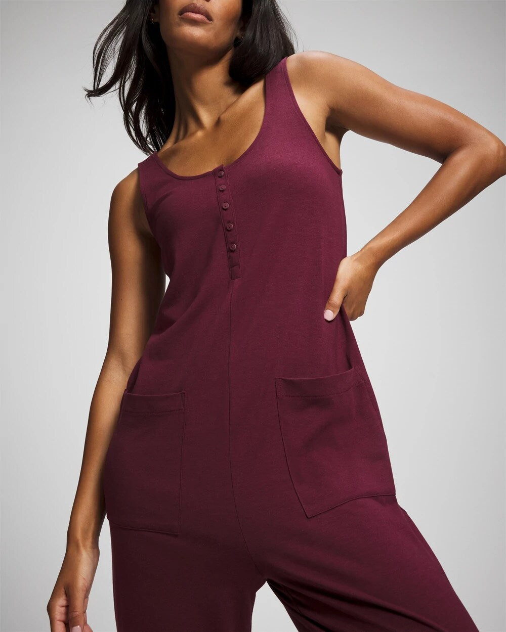 Henley Jumpsuit - VELVET PLUM | Soma Women