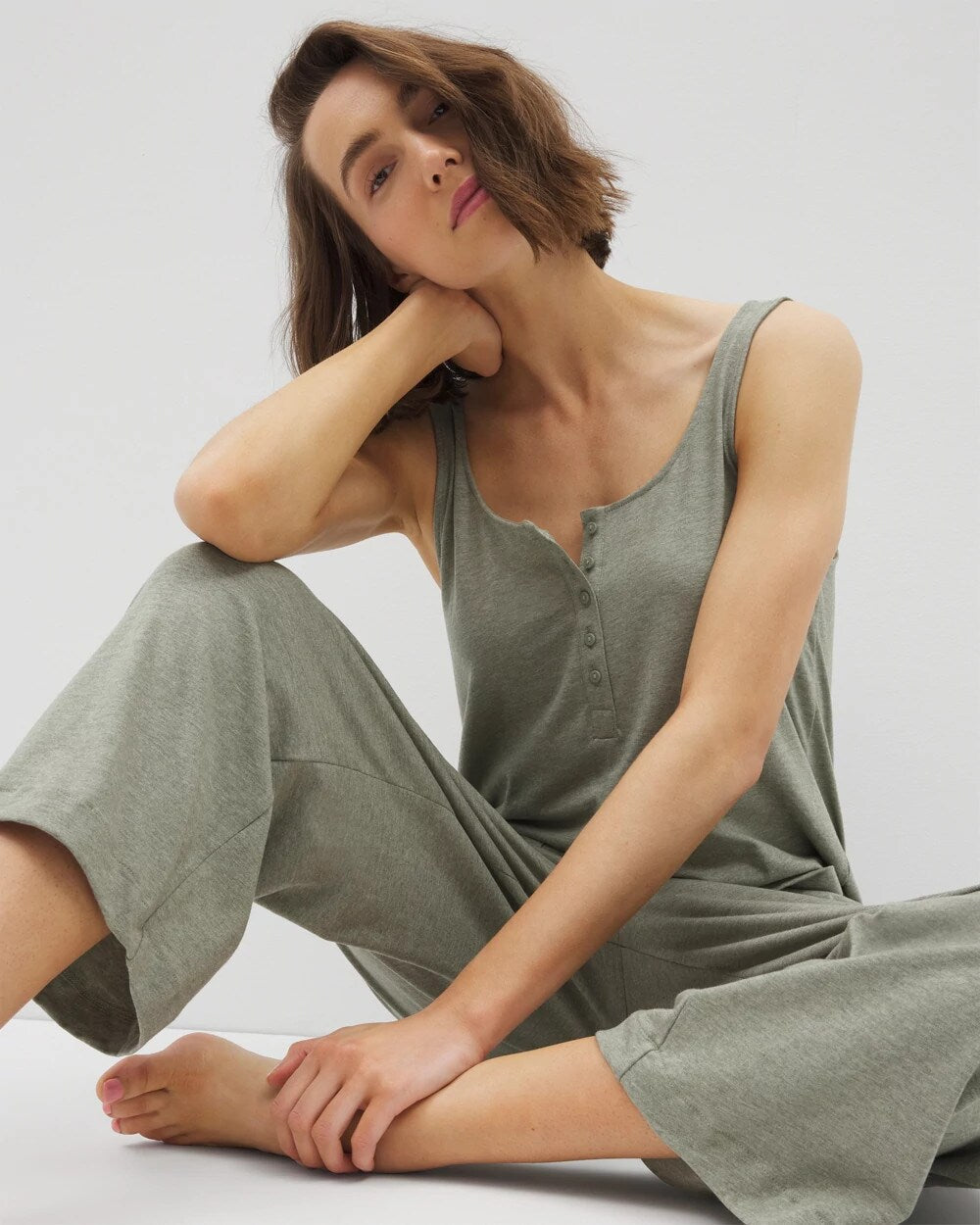 Henley Jumpsuit - HEATHER HIGHLANDS | Soma Women