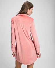 Long-Sleeve Notch Collar Sleepshirt - ANTIQUE PINK | Soma Women