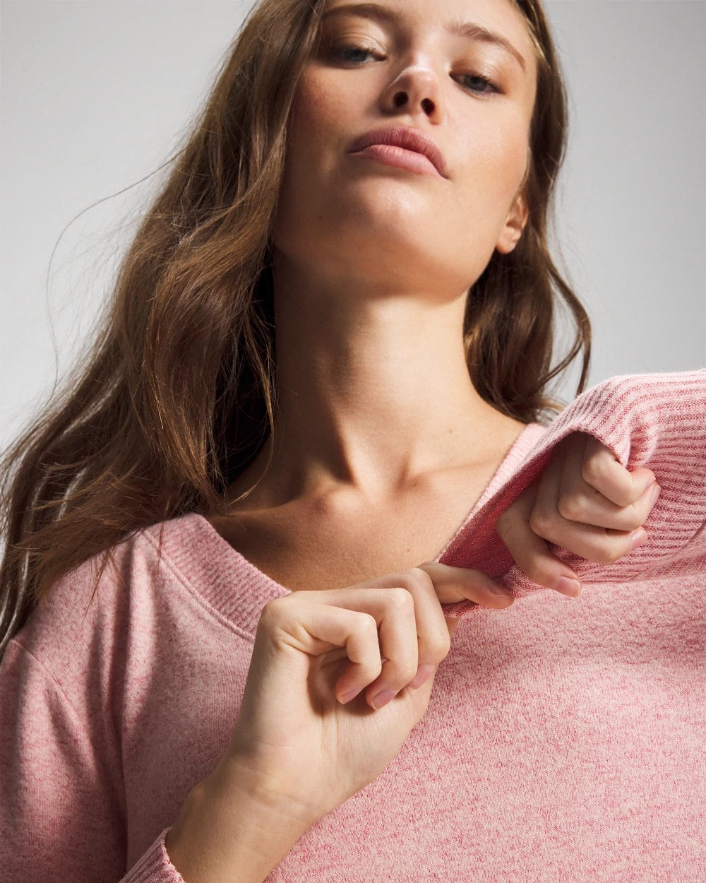 Long Sleeve Midi Sleepshirt - CAMEO PINK/DUSTY ROSE | Soma Women