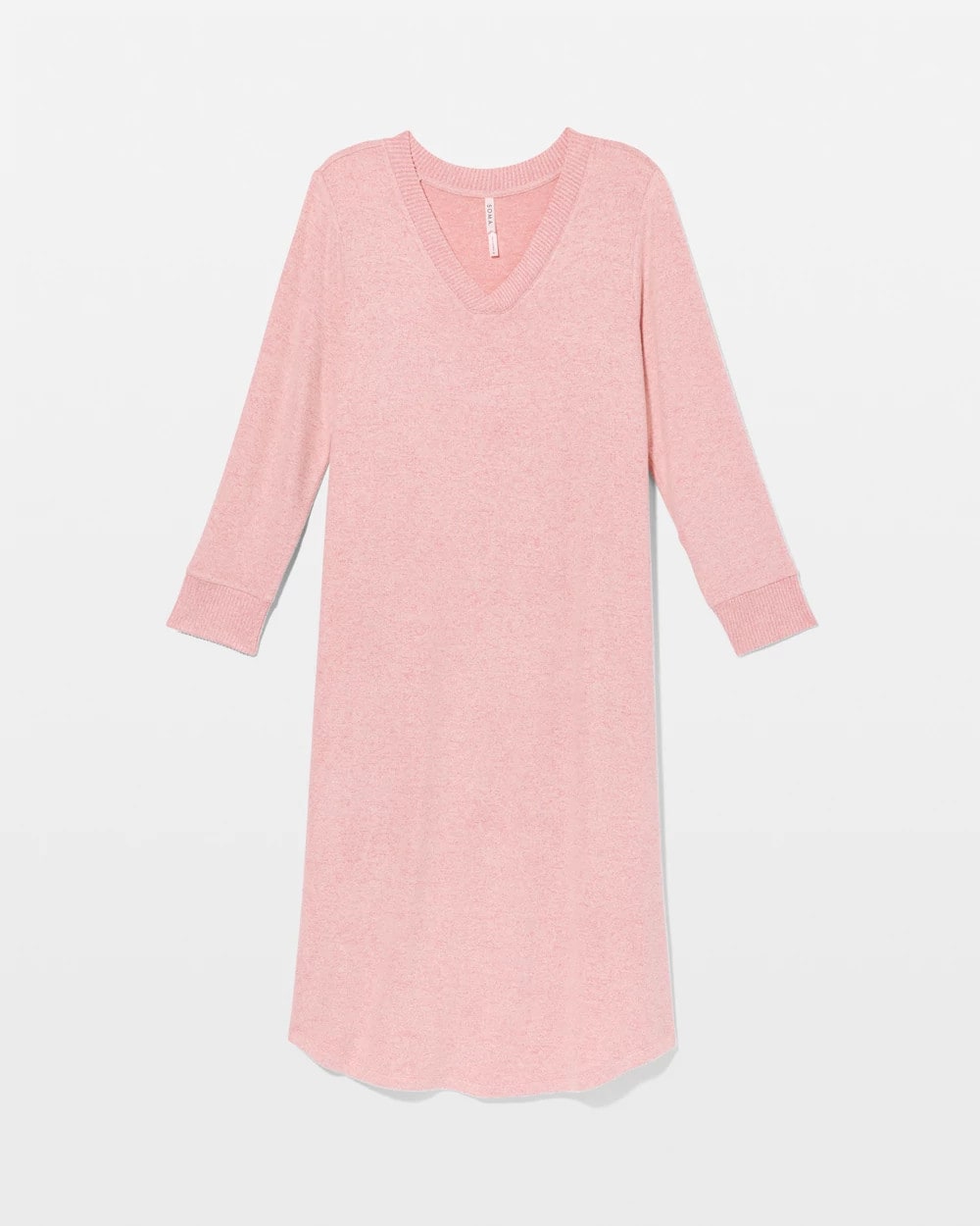 Long Sleeve Midi Sleepshirt - CAMEO PINK/DUSTY ROSE | Soma Women