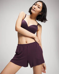 Lightweight Rib Knit Pajama Shorts - PLUM PERFECT | Soma Women