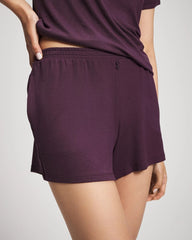 Lightweight Rib Knit Pajama Shorts - PLUM PERFECT | Soma Women