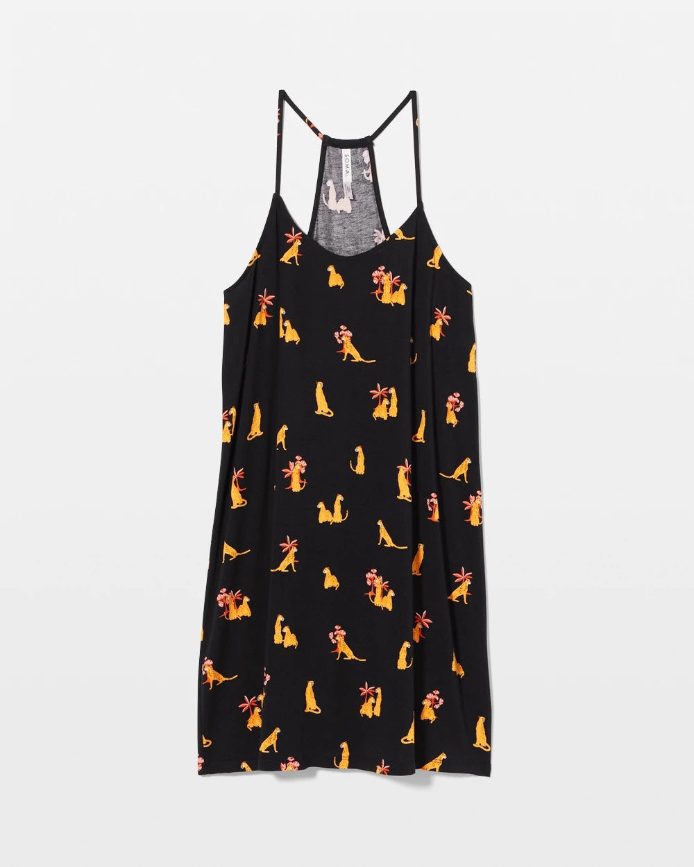 Strappy Sleepshirt - FELINE FUN MID BLK | Soma Women