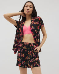 Long Pajama Shorts - SHAKE YOUR PALM PALMS BLK | Soma Women