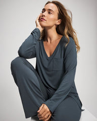 Long Sleeve Pajama Tee - PETROL | Soma Women