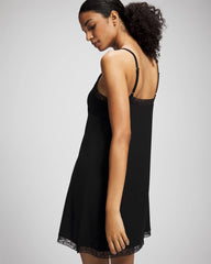 Lace Trim Chemise - BLACK | Soma Women