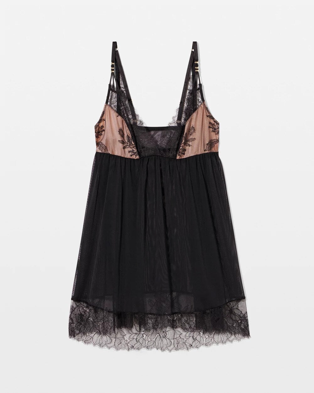 Mesh and Lace Chemise - BLACK | Soma Women