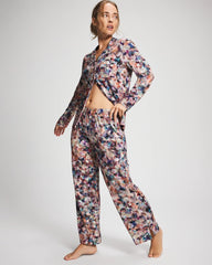 Ankle Pajama Pants - PETAL MOSAIC PETROL | Soma Women