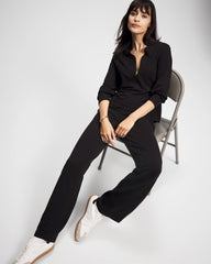 Ultrasoft Fleece Quarter Zip Sweatshirt - BLACK | Soma Women