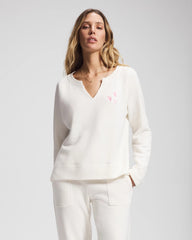 Essential Terry V-Neck Sweatshirt - SHEA | Soma Women