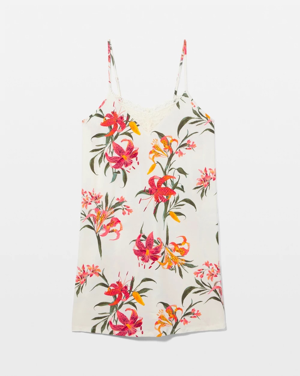 Lace Trim Chemise - LE TIGRE FLORA CHAMPAGNE | Soma Women