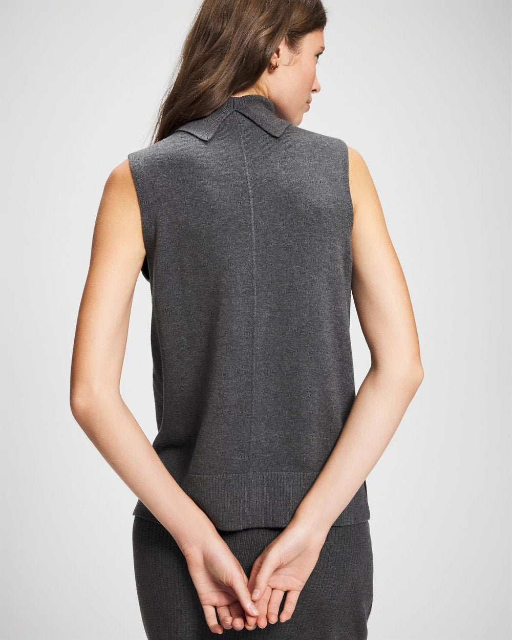 Premier Knit Sweater Turtleneck Sleeveless Top - HEATHER QUARTZ | Soma Women