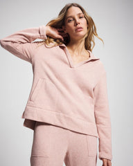 Cotton Terry Hoodie - HEATHER CLAY | Soma Women