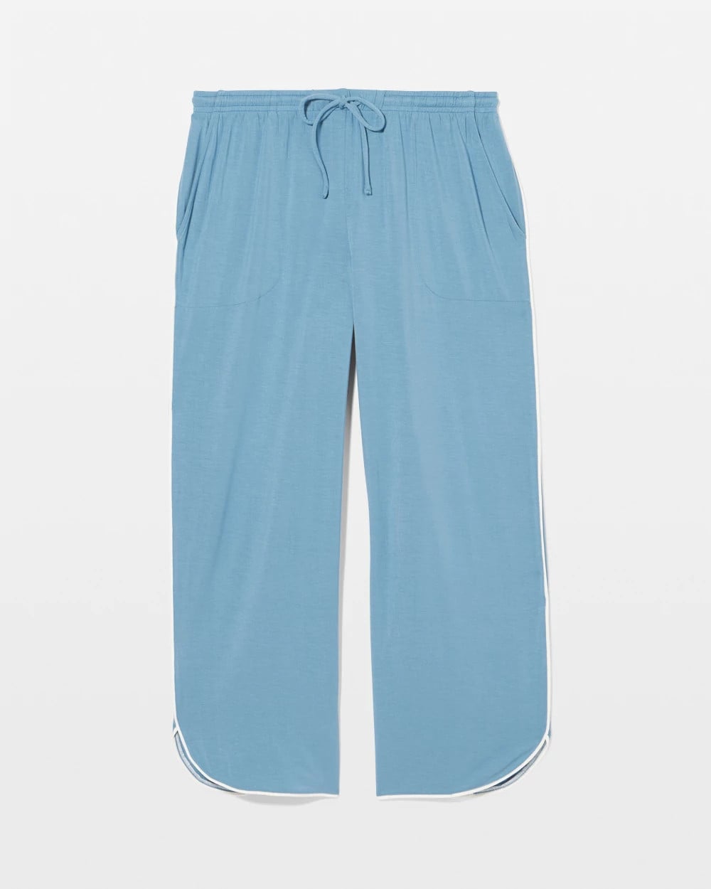 Solid Piped Crop Pajama Pant - BLUE HEAVEN | Soma Women