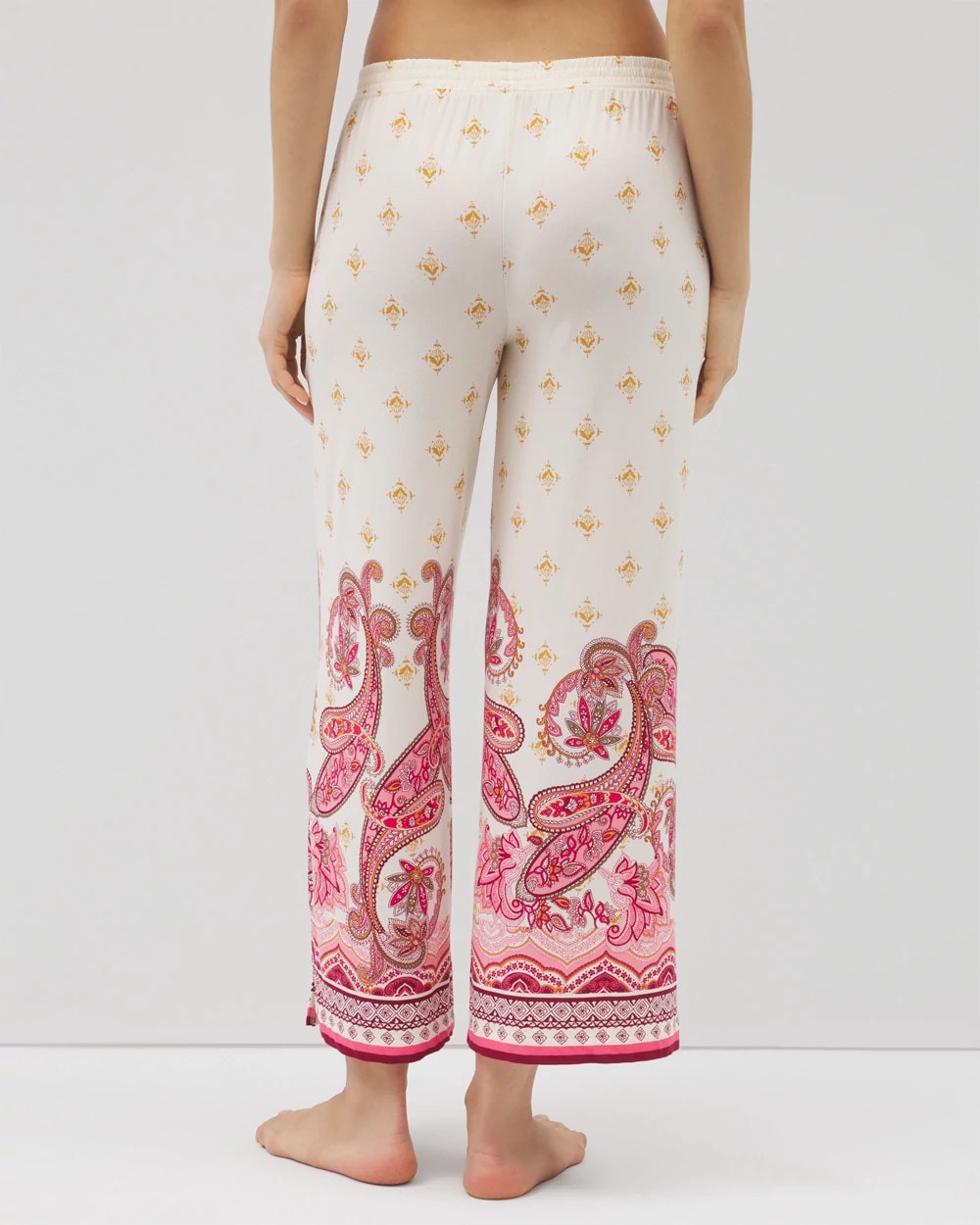 Cropped Pajama Pants - KASHMIR PAISLEY PLCD CH | Soma Women