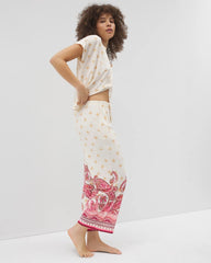 Cropped Pajama Pants - KASHMIR PAISLEY PLCD CH | Soma Women