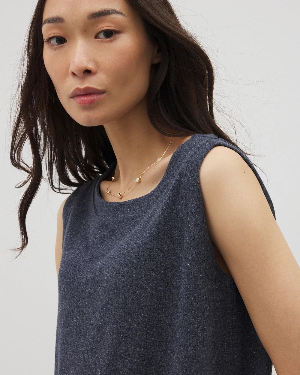 Rib Knit Sleeveless Top - HEATHER ECLIPSE | Soma Women