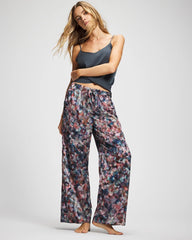 Piped Pajama Pant - PETAL MOSAIC PETROL | Soma Women